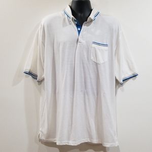 Dolphino clothing co. Men's 3x white polo shirt